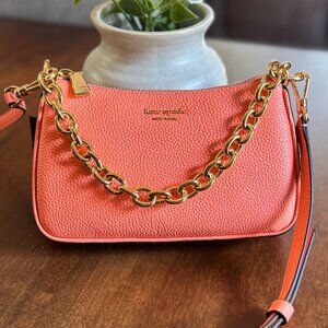 New Kate Spade Jolie Small Convertible Leather Crossbody Melon Ball / Dust bag